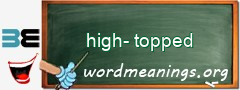 WordMeaning blackboard for high-topped